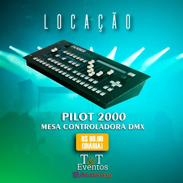 Mesa controladora BX-343 DMX 512 Pilot 2000