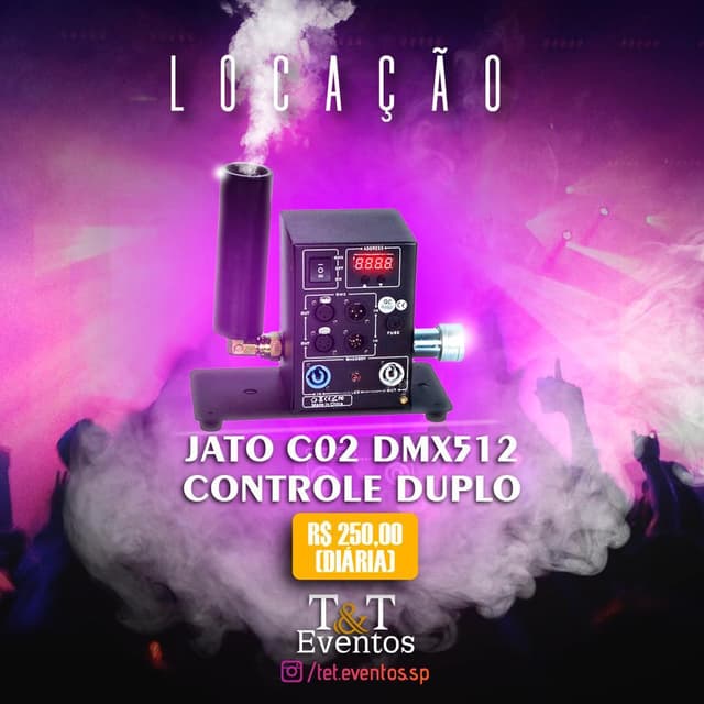 JATO C02 DMX512 Controle Duplo